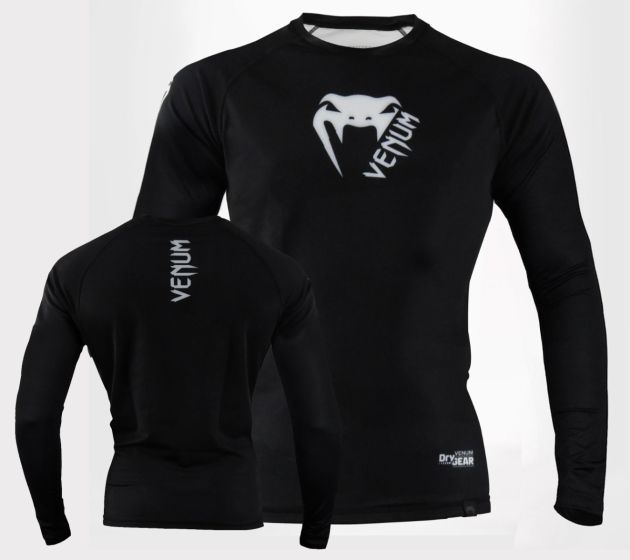 Rashguard VENUM ML Basic Black – Preta - Image 4