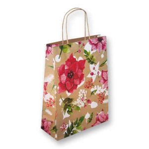 Saco de papel florido